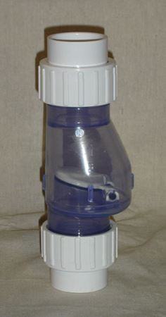 Picture of 1-1/2" Silent, Clear Check Valve, Model AZP-MAG-UN15C